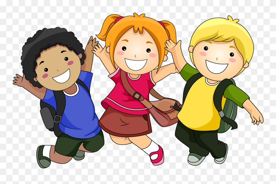 Library Of Png Download Students Png Files - School Kids Cartoon Png Clipart