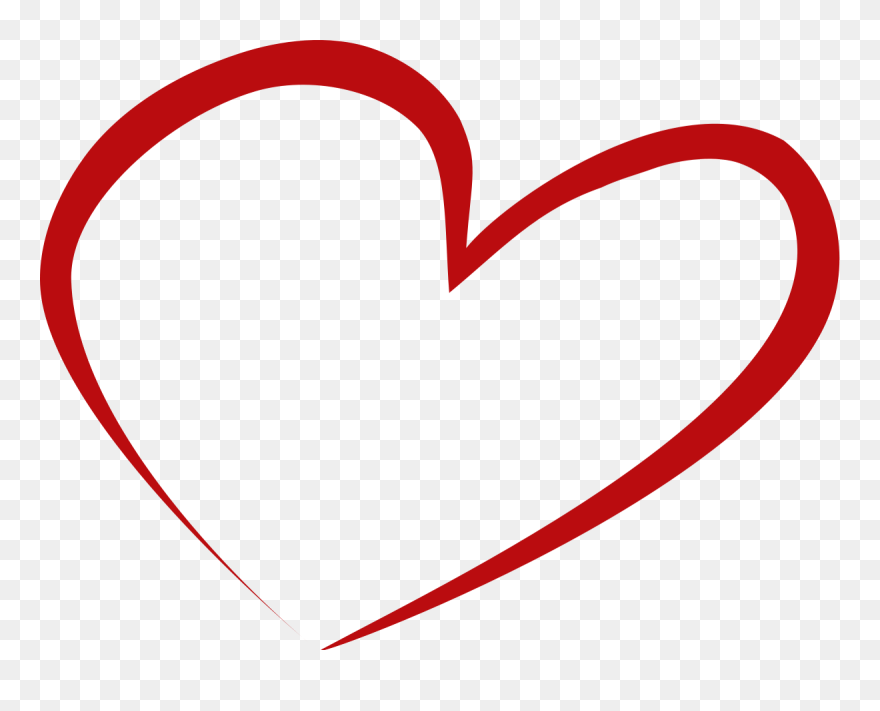 Open Heart Transparent Background Clipart