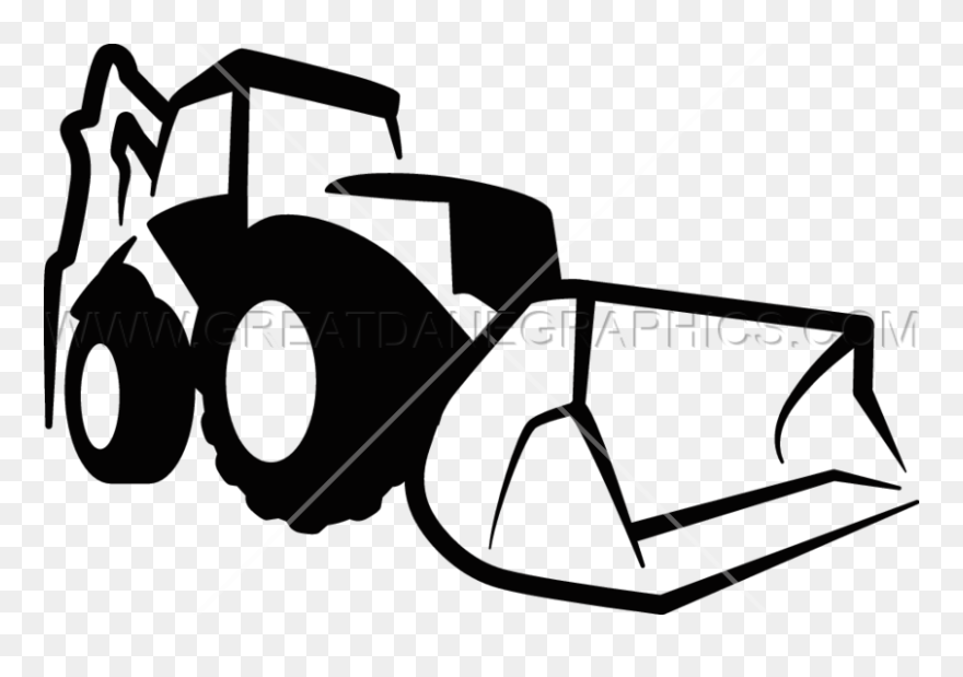 Production Ready Artwork For - Bulldozer Clipart Black And White - Png Download