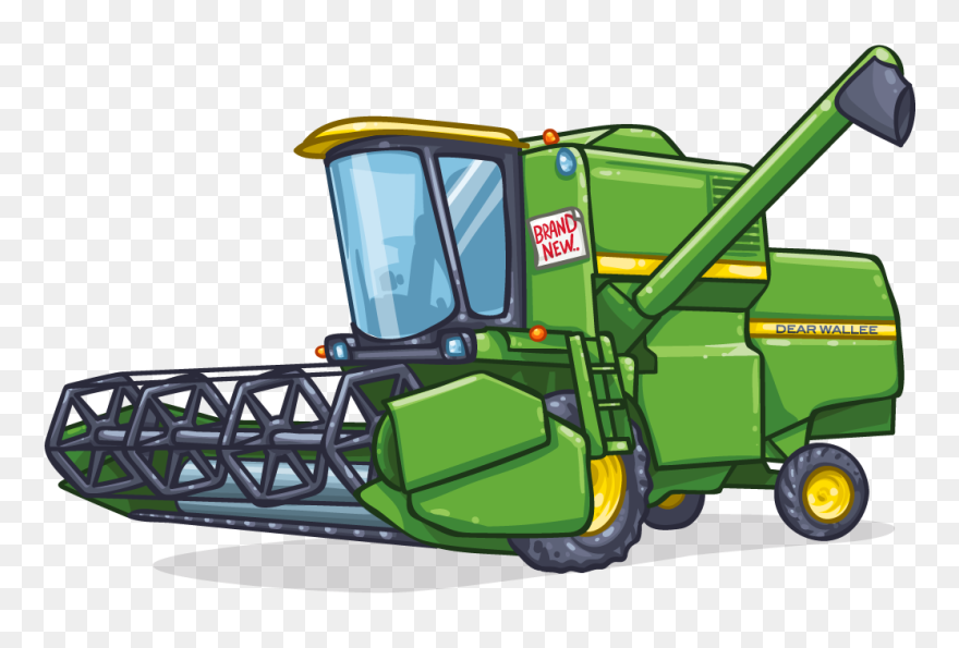 John Deere Harvester Cartoon Clipart