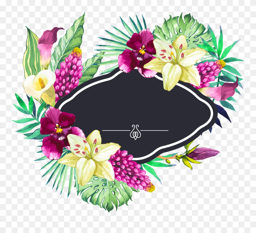 Flower Garden Borders Clipart Png Transparent Library - Design Beautiful Flower Border