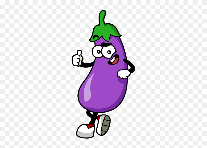 Eggplant Clipart Eggplant Emoji - Cartoon Eggplant Png Transparent Png