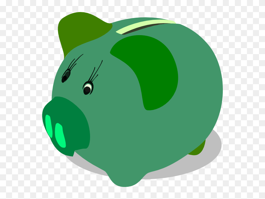 Free Piggy Bank Clipart The Cliparts - Green Piggy Bank Clipart - Png Download