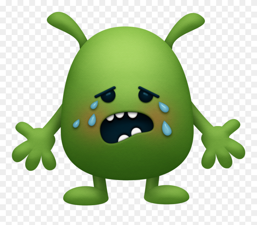 Monster Green Monsters, Clip Art And Album - Monster Crying - Png Download