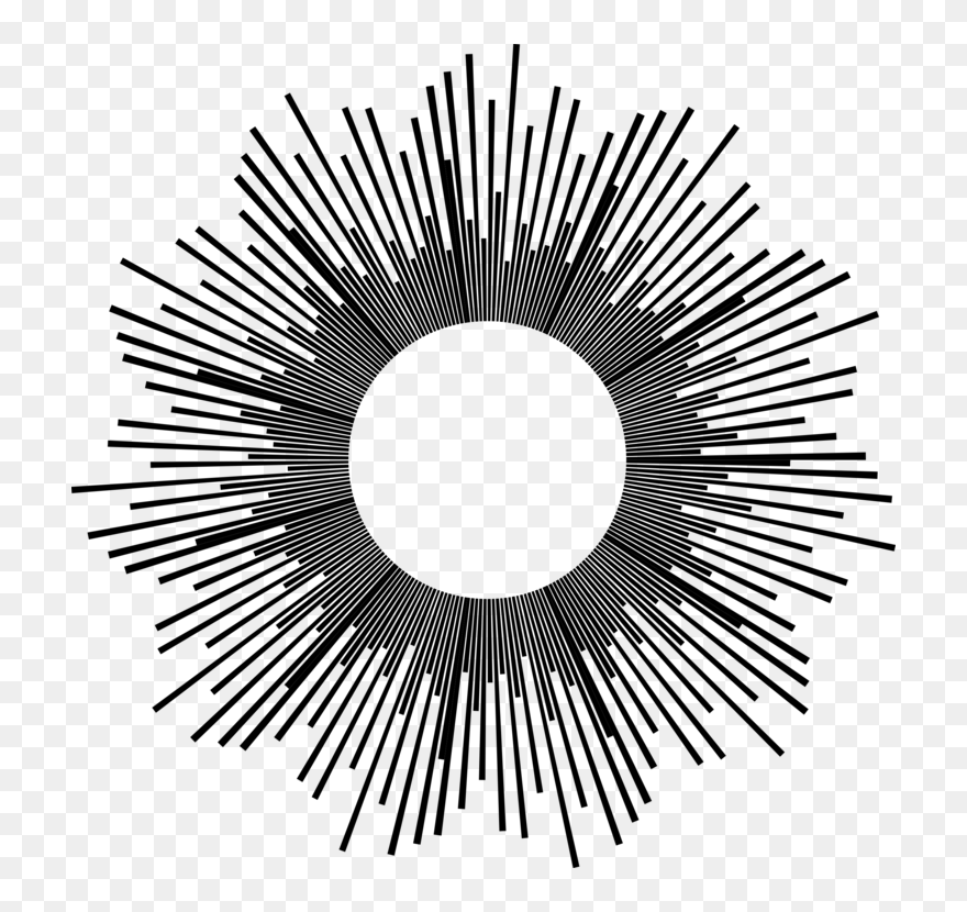 Monochrome - Circle Audio Spectrum Png Clipart