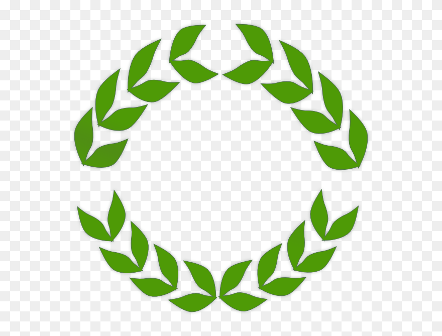 Olive Wreath Clip Art Green Tree Vine Leaves Laurel - Triumph Motor Company Logo - Png Download