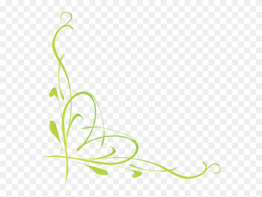 Heart Vine Green Svg Clip Arts 600 X 583 Px - Swirl Clip Art - Png Download