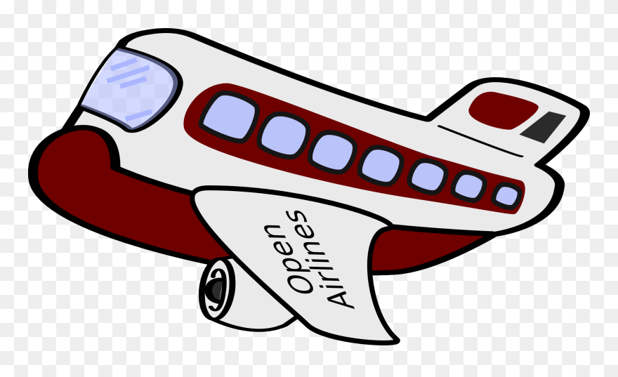 Plane Clipart Black And White - Png Download