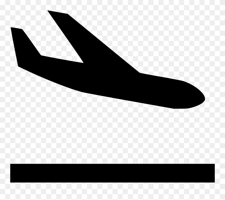 Airplane Landing Svg Png Icon Free Download - Plane Landing Icon Png Clipart