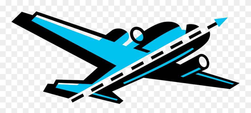 Vector Illustration Of Commercial Airline Passenger Clipart