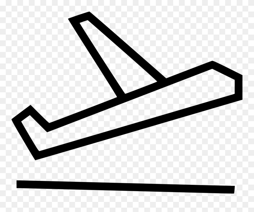 Take Off Airplane Aircraft Flight Departure - Line Art Clipart