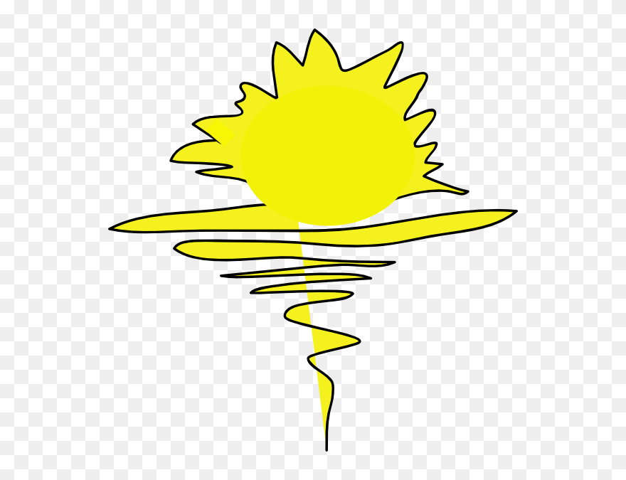 Clipart Red Sun Ray Clipart - Sunrise Clip Art - Png Download