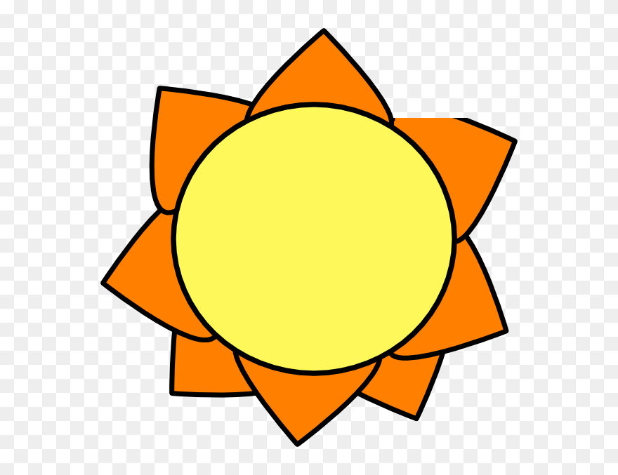 Animation Cartoon Clip Art - Yellow And Orange Sun - Png Download