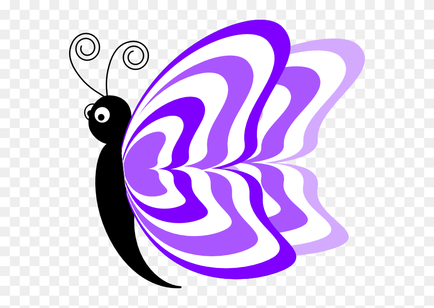 Cartoon Butterfly Side View Clipart (5445193) PinClipart