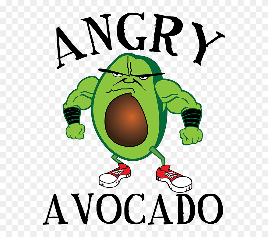 Angry Avocado Clipart - Png Download