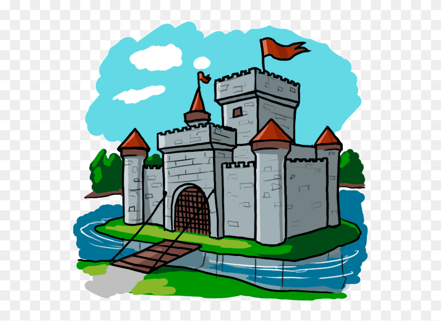 Castle Clipart Medieval Time - Cartoon Castle Middle Ages - Png Download