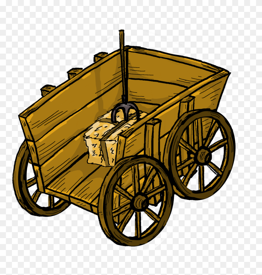 Carts Clipart Medieval - Clipart Medieval Cart - Png Download