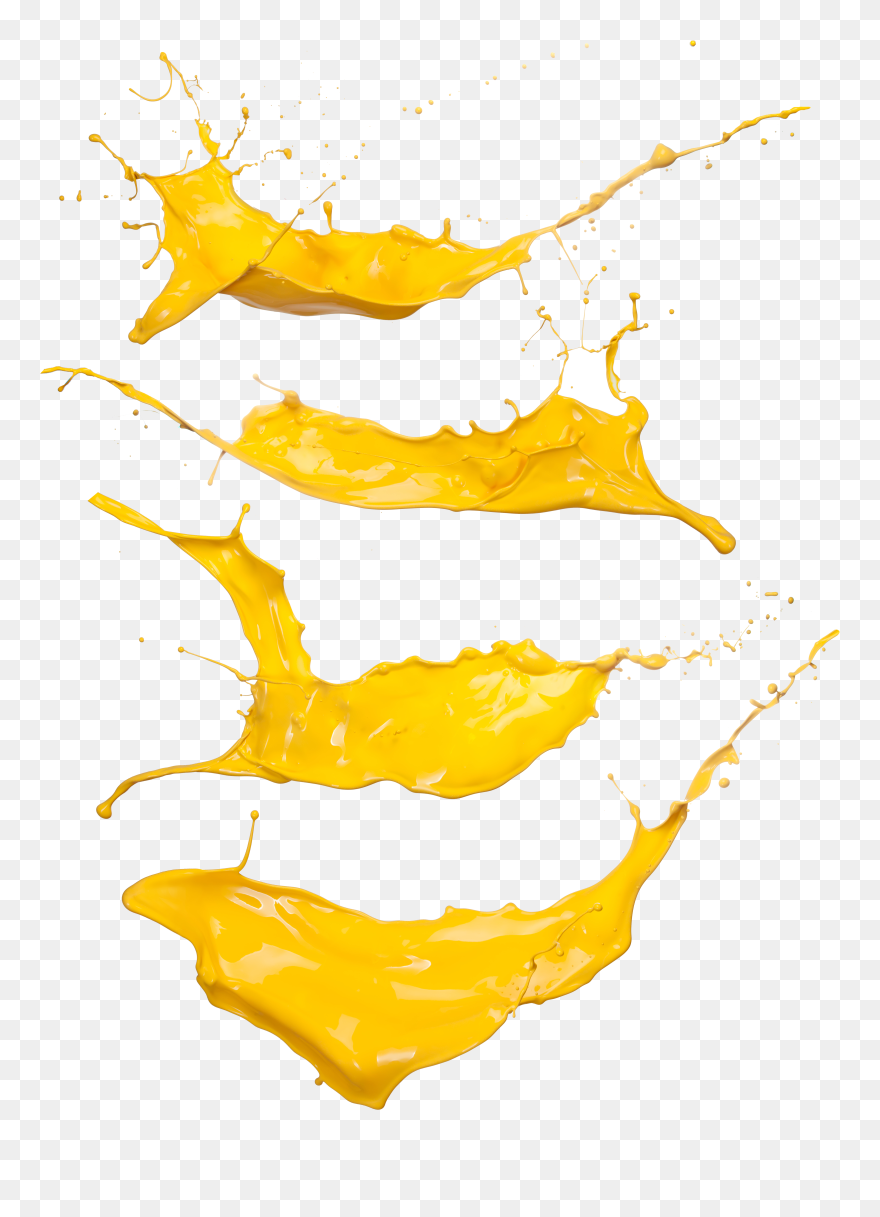 Paint Photography Texture Juice Splash Yellow Stock - Paint Clipart