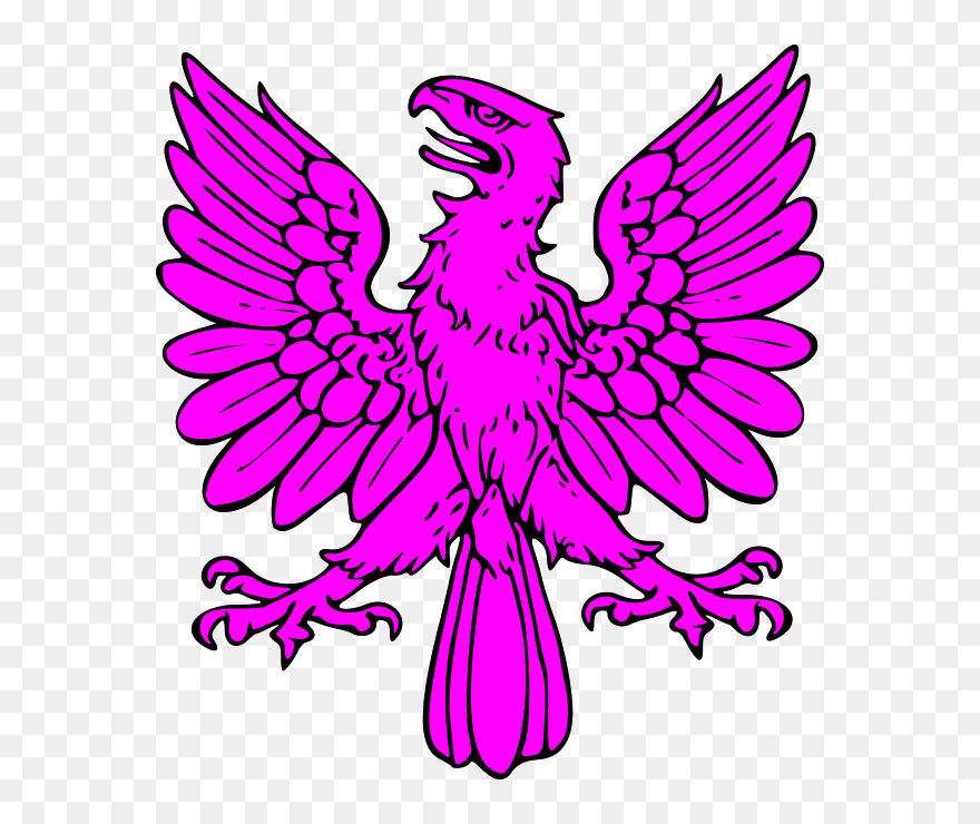 Yellow Eagle Outline - Medieval Eagle Coat Of Arms Clipart