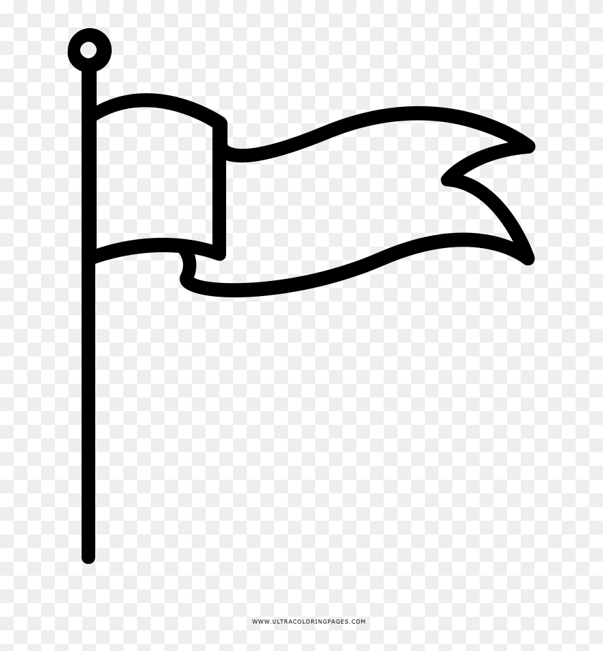 Medieval Flag Coloring Page - Bandera Medieval Para Colorear Clipart