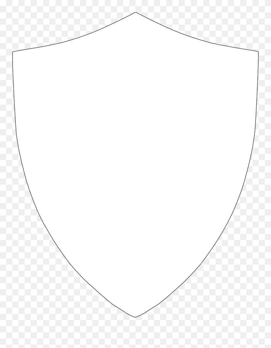 White Shield Outline Png Clipart