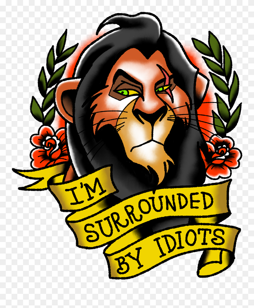 Lion King Sticker I M Surrounded By Idiots Clipart