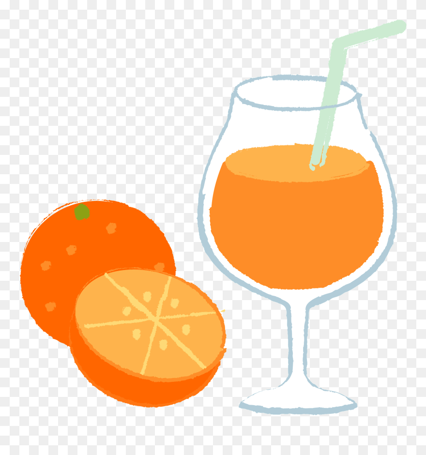 Orange Juice Clipart - オレンジ ジュース イラスト フリー - Png Download