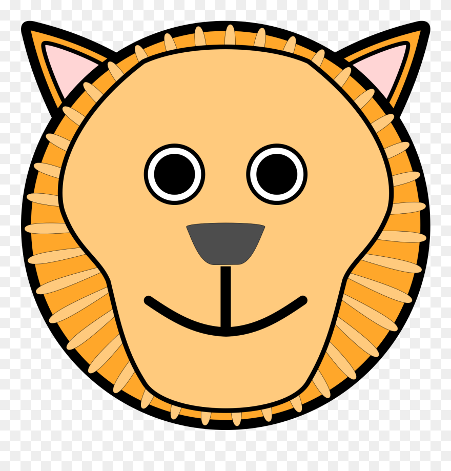 Lion Face Clip Art - Png Download