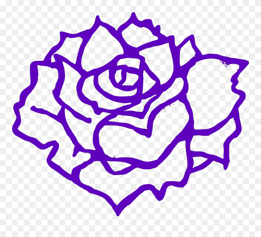 Rose Clipart Black And White Png Transparent Png