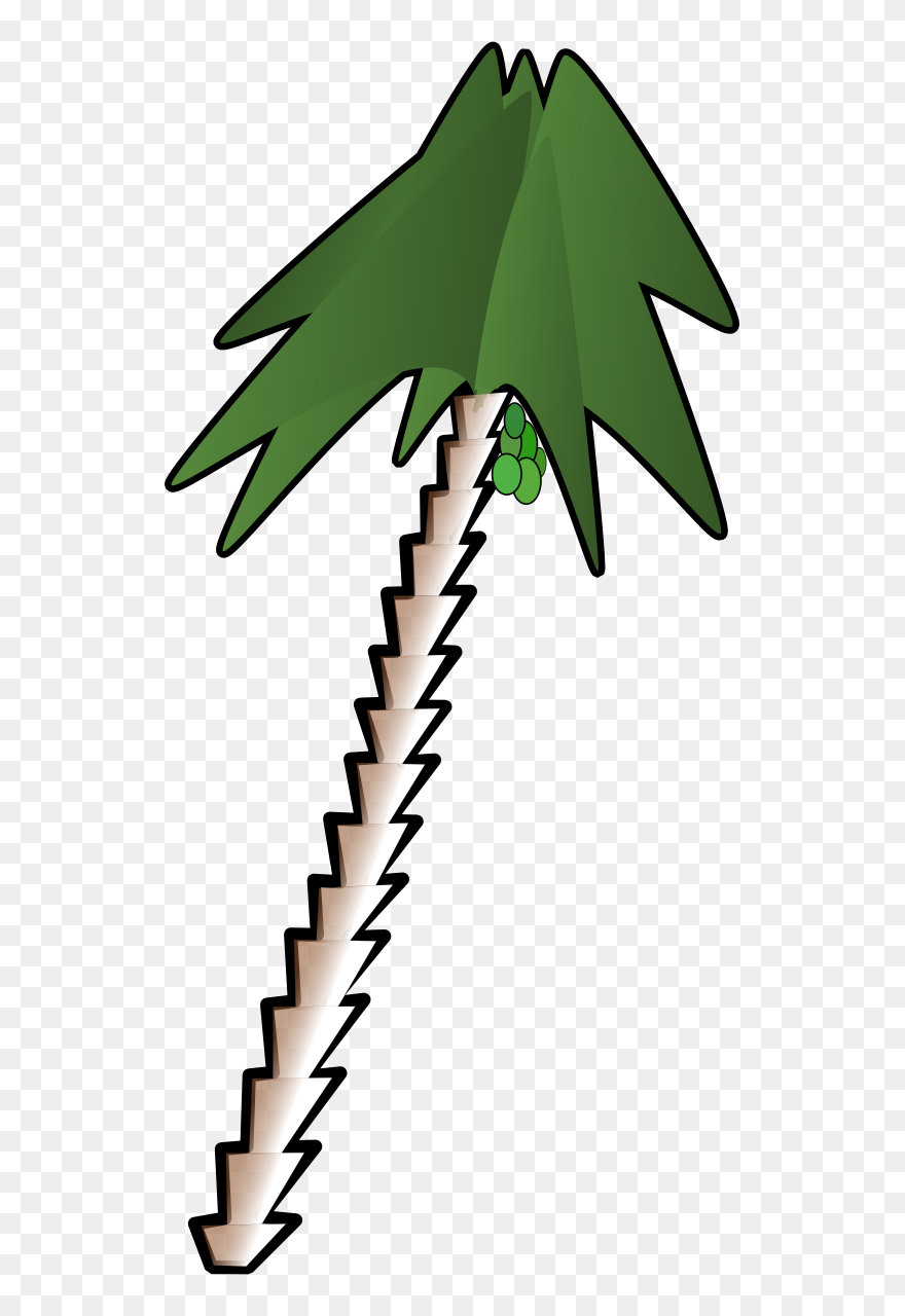 Leaning Palm Tree Clipart By Juanfilpo - Trees Ascii Art - Png Download