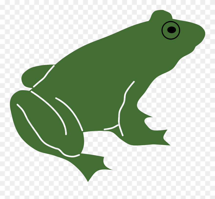 Frog Silhouette Green Clipart