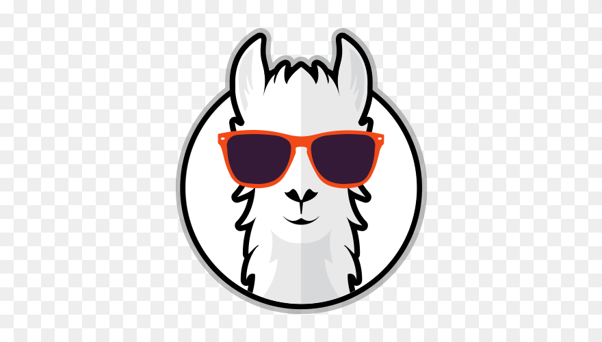 Llama Face Png - Llama With Glasses Png Clipart