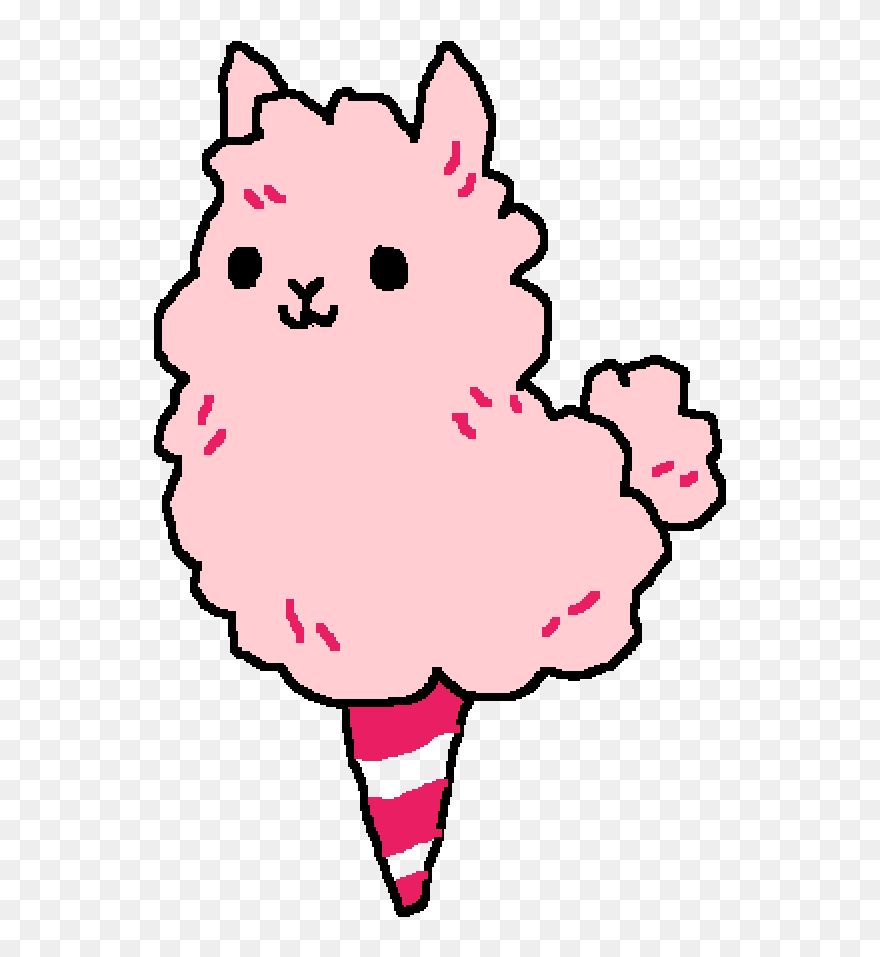 Cotton Candy Llama Clipart