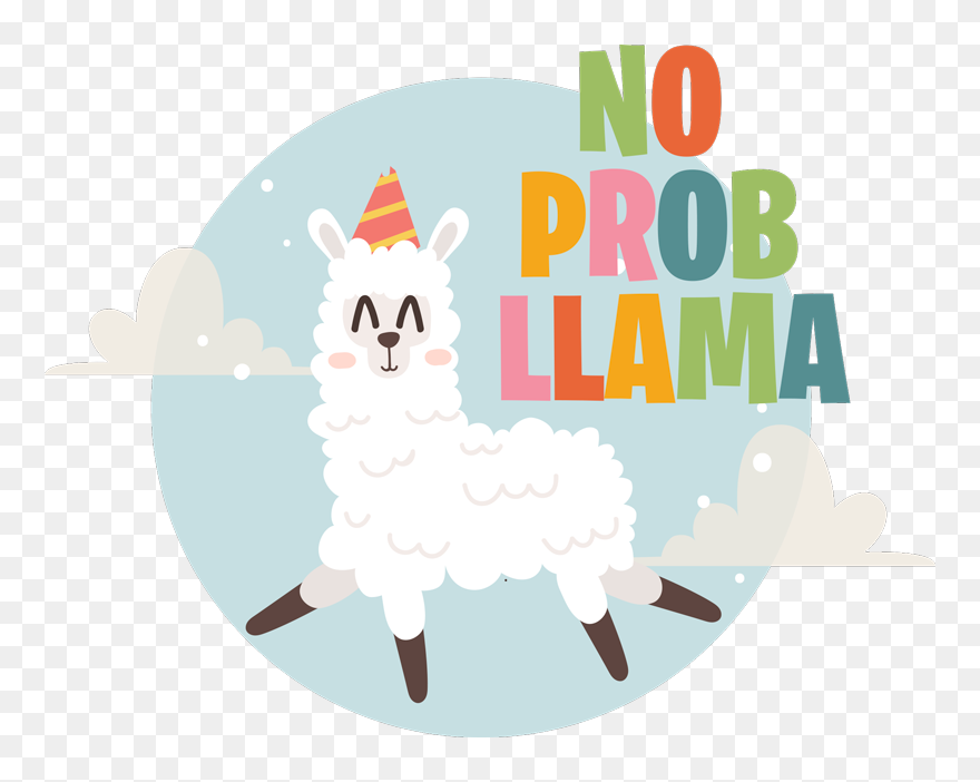 No Prob-llama Home Wall Sticker - Cartoon Clipart