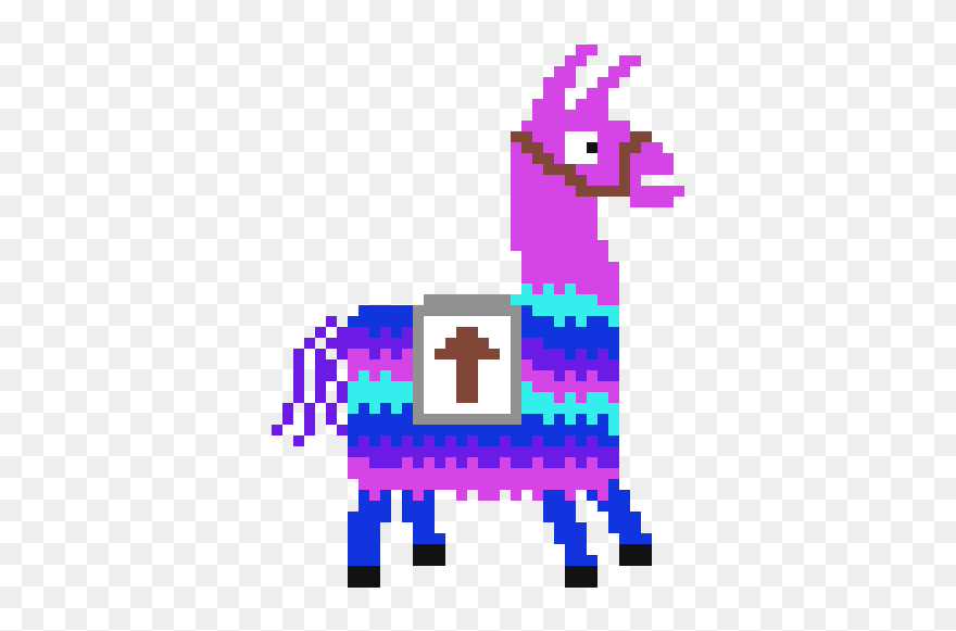 Loot Llama Pixel Art Clipart