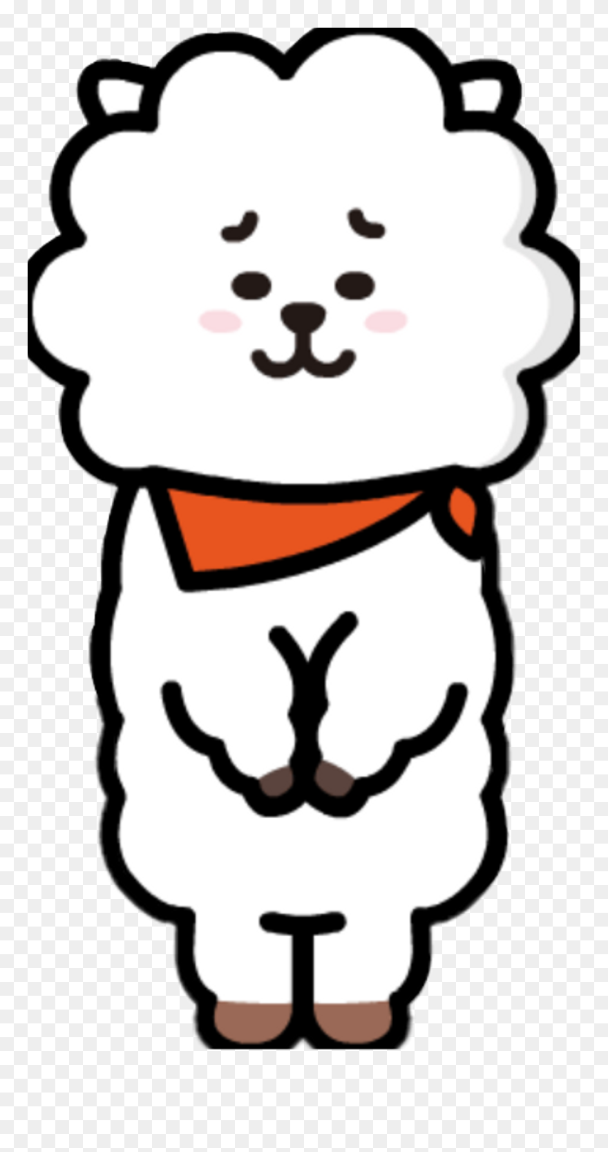#freetoedit #bt21 #rj #bt21rj #bts #jin #alpaca - Bt21 Drawing Easy Rj Clipart