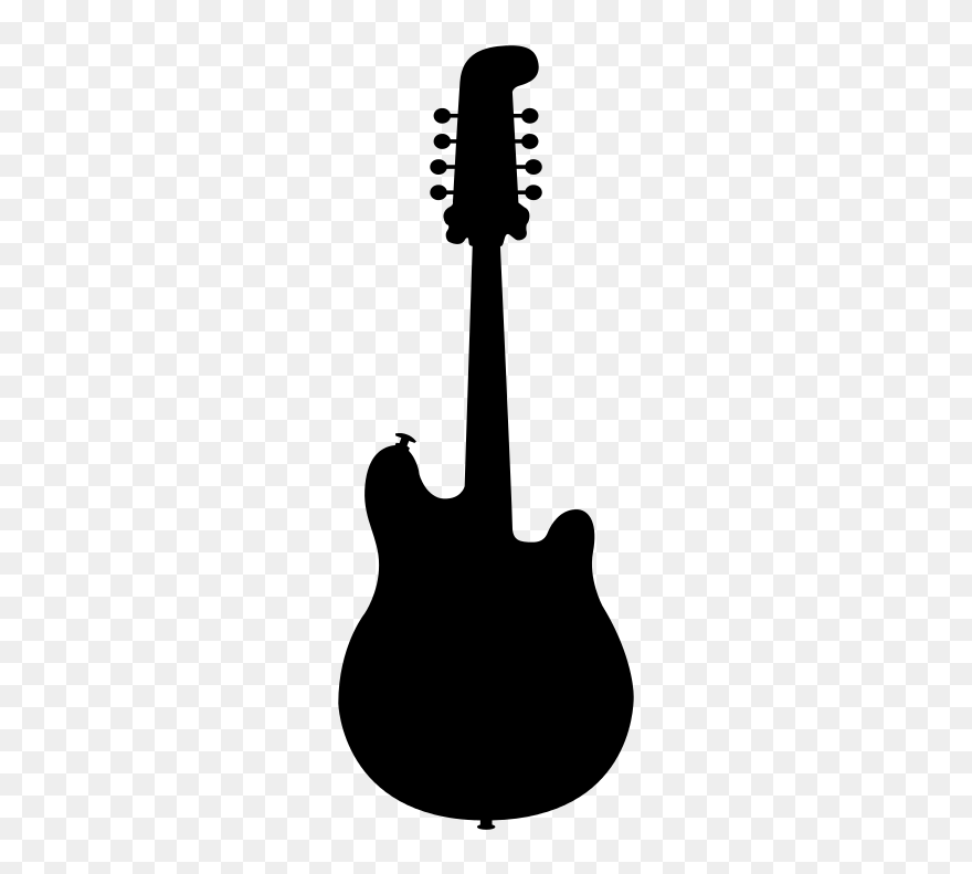 Fender Stratocaster Guitar Silhouette Musical Instruments - Bass Guitar Clipart Black And White - Png Download