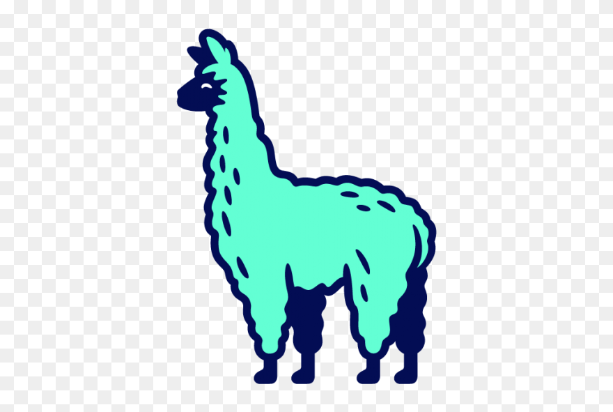 Fat Llama Logo Clipart