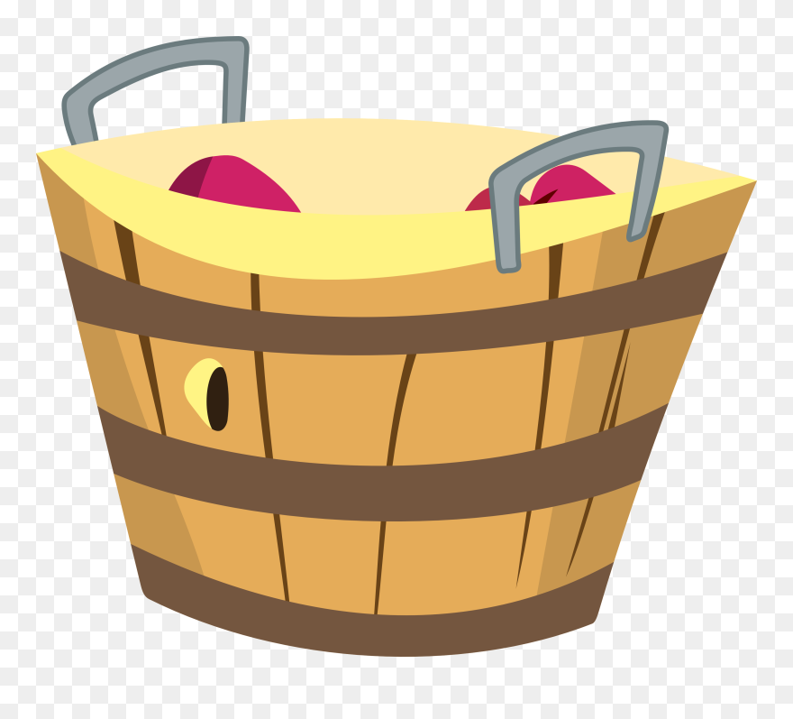 Mostly Empty Apple Bucket By Uxyd - Apple Bucket Clipart - Png Download
