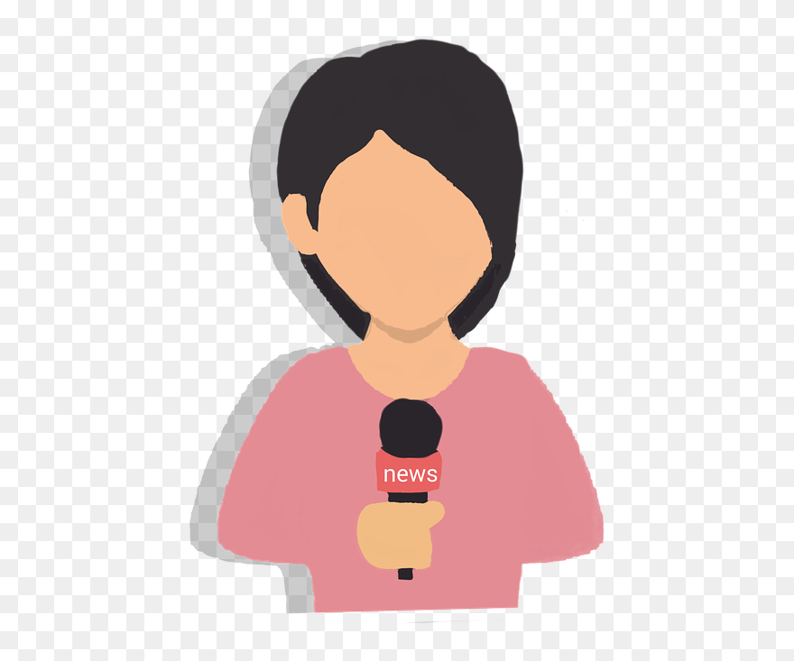 Journalists - News Reporter Cartoon Transparent Clipart