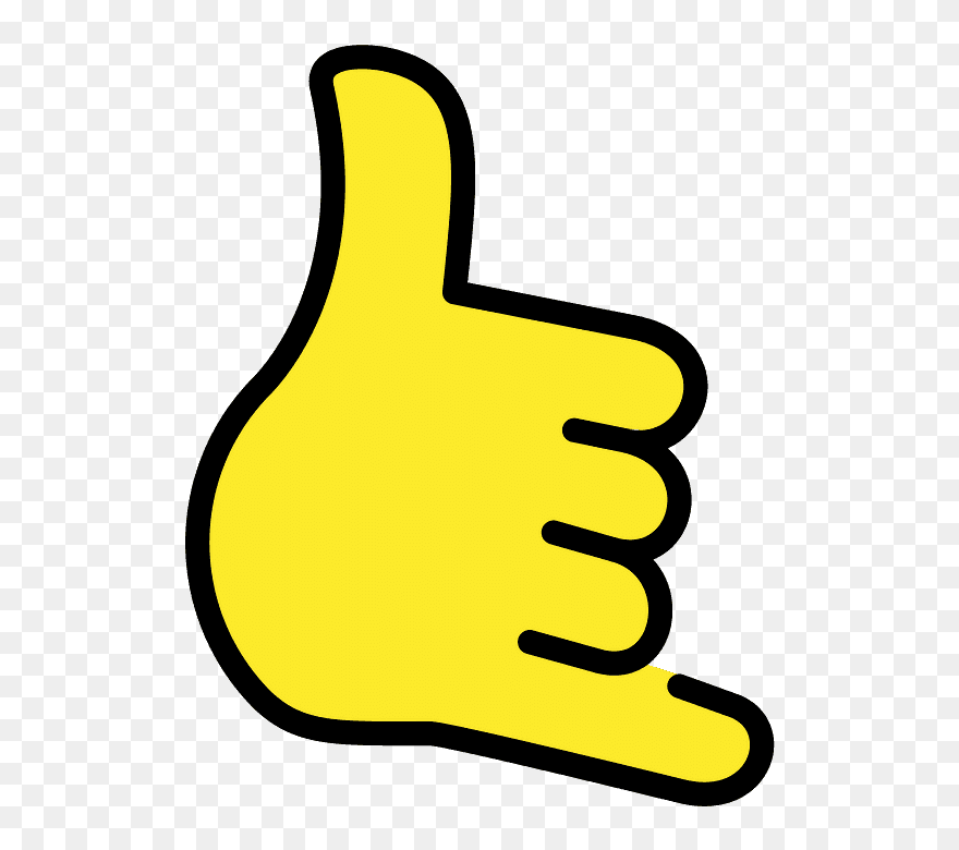 Call Me Hand Emoji Clipart - Scalable Vector Graphics - Png Download
