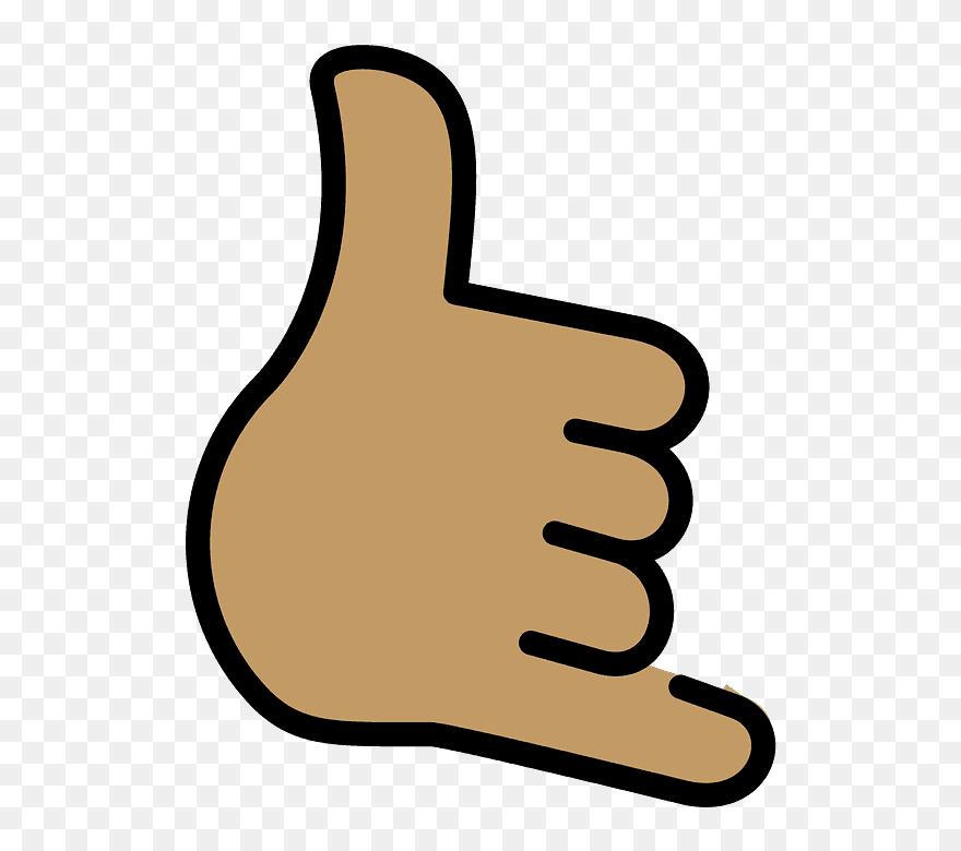 Call Me Hand Emoji Clipart - Portable Network Graphics - Png Download