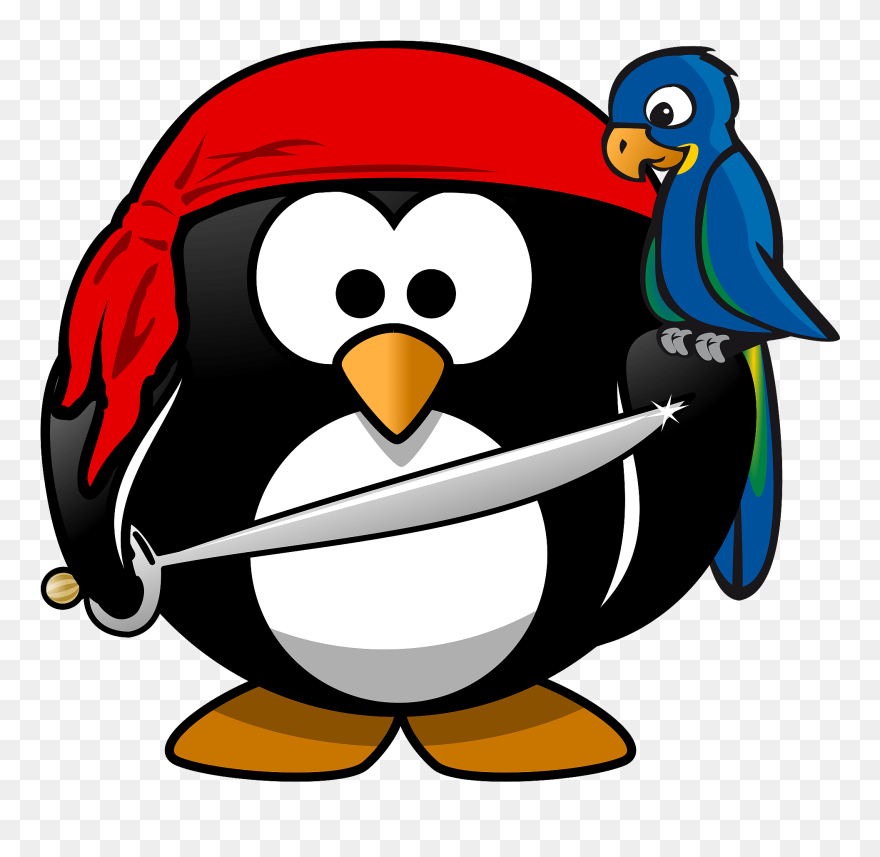 Penguin Pirates Clip Art - Png Download