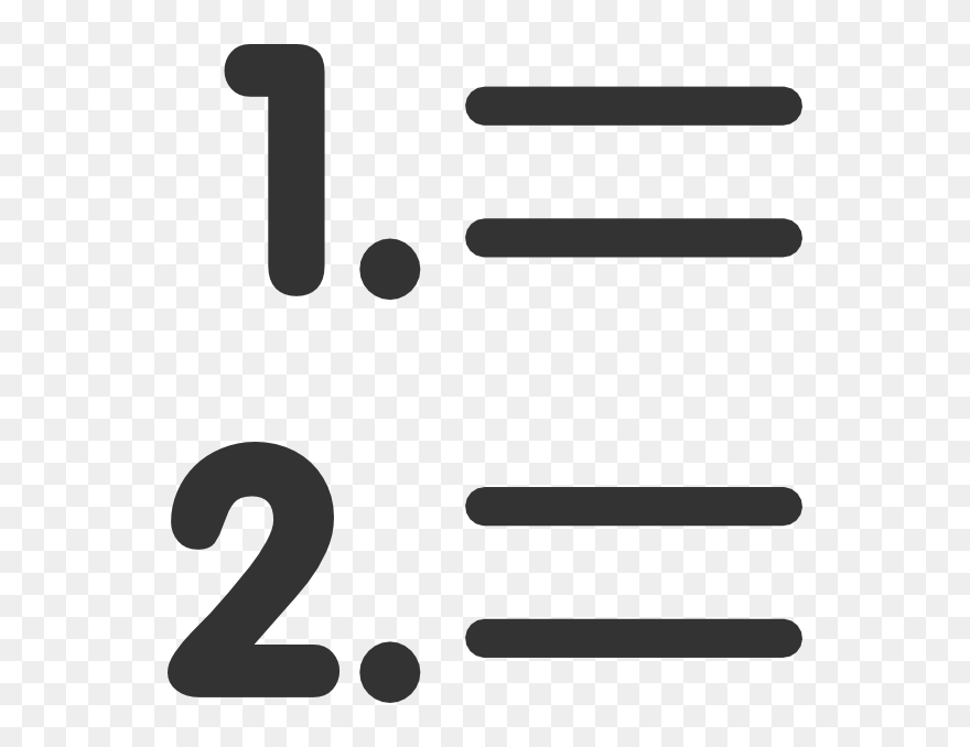 Number List Clipart - Png Download