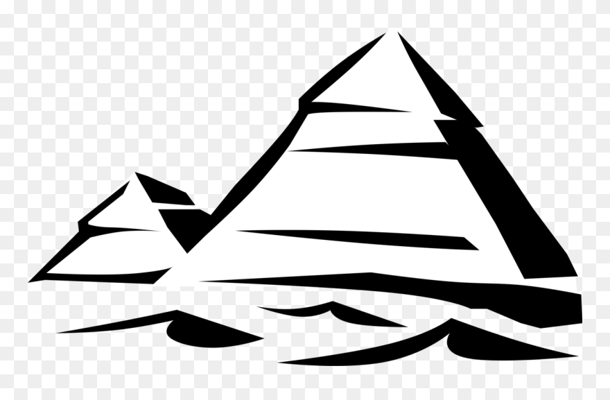 Vector Illustration Of Ancient Egyptian Great Pyramids - Pyramid Png Vector Clipart