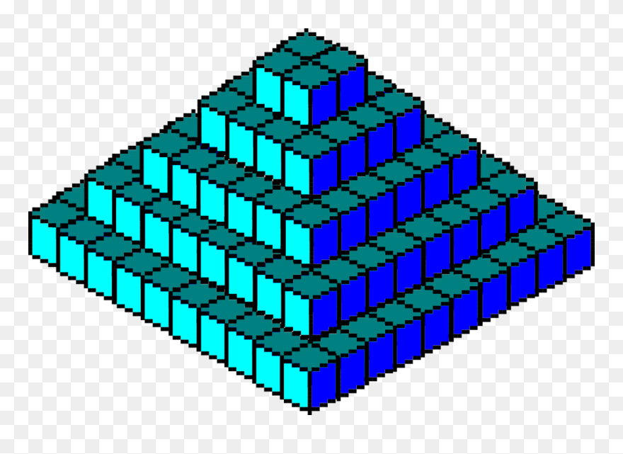 Triangle,symmetry,area - Pixel Art Piramide Clipart