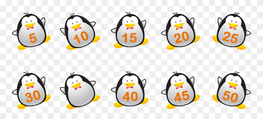 Math Clipart Counting - Counting In 5s To 50 - Png Download