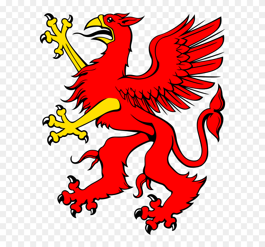 Red Griffin - Griffin Clipart - Png Download