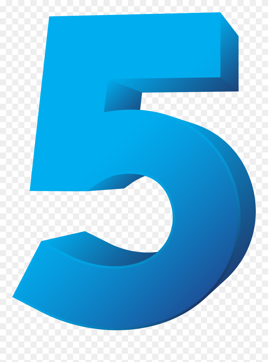 Blue Number Clipart Jpg Freeuse Library Blue Number - Five Clip Art - Png Download