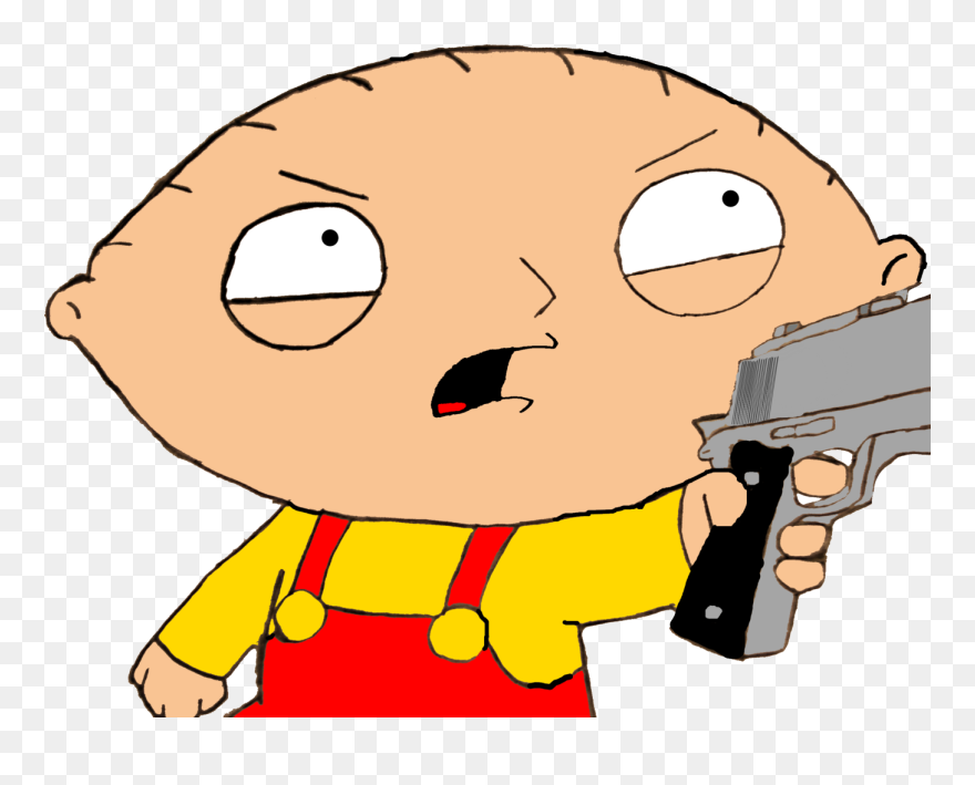 Stewie Griffin Drawing - Stewie Griffin With A Gun Clipart